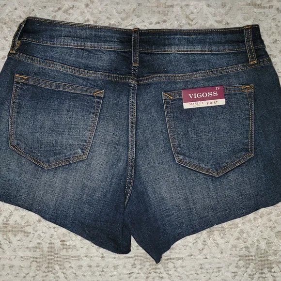 Vigoss Marley Mid Rise Denim Jean Waist Short Size 29 - Picture 4 of 7